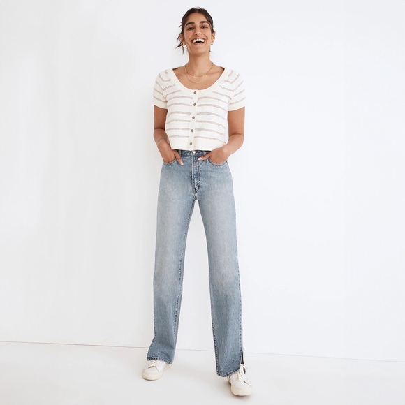 Madewell - The Perfect Vintage Straight Jean Applefield Wash: Side-Slit Edition - Picture 1 of 14